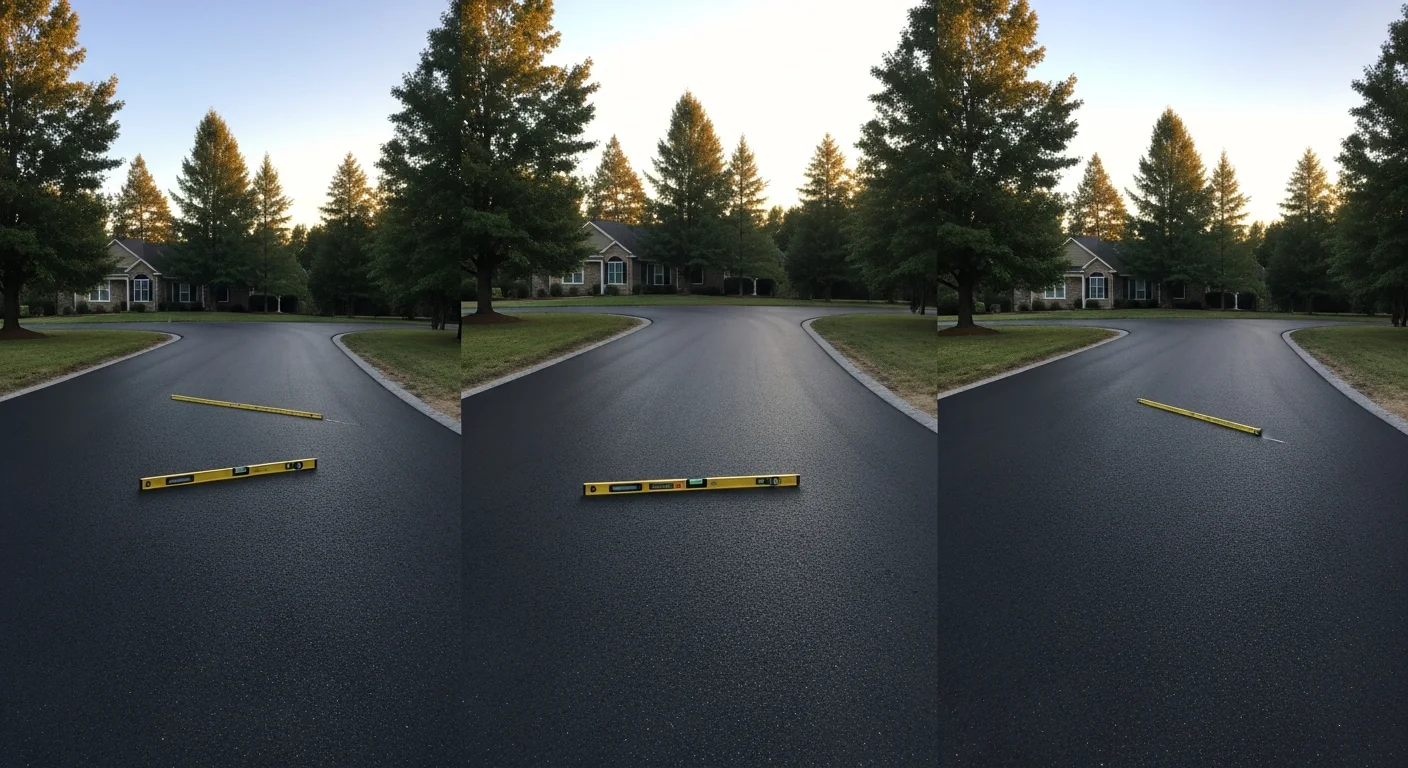 Newly graded and prepared residential driveway